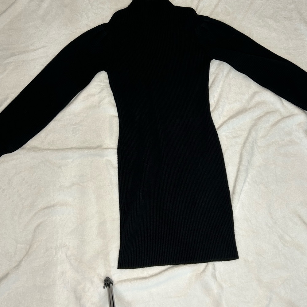 Chic Black Turtleneck Dress